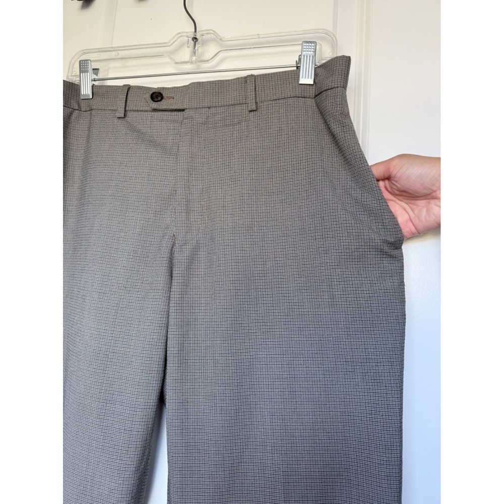 Ralph Lauren Mens Gray Brown Dress Pants Straight Office Formal Business 32x32 - Picture 5 of 8